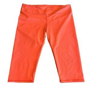 Fabletics Capri Crop Legging Womens XL Orange Compression Pocket Mid Rise